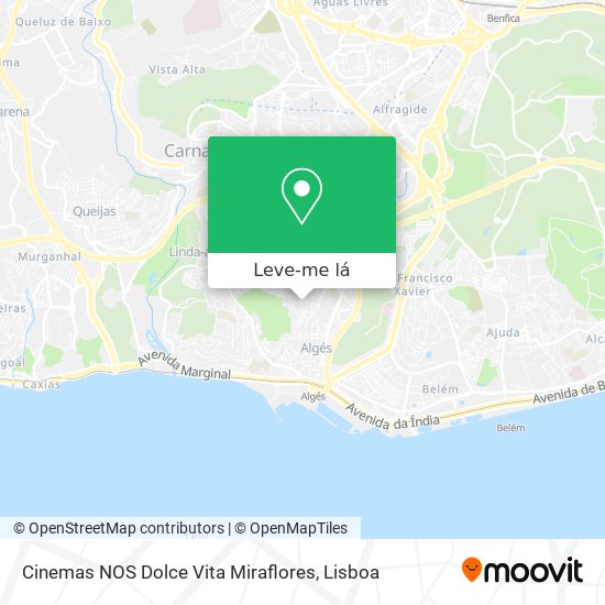 Cinemas NOS Dolce Vita Miraflores mapa