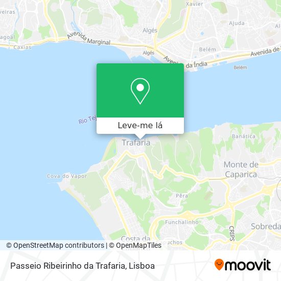 Passeio Ribeirinho da Trafaria mapa