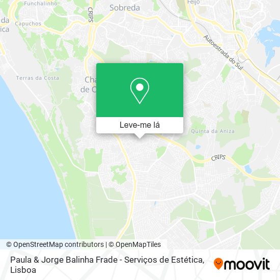 Paula & Jorge Balinha Frade - Serviços de Estética mapa