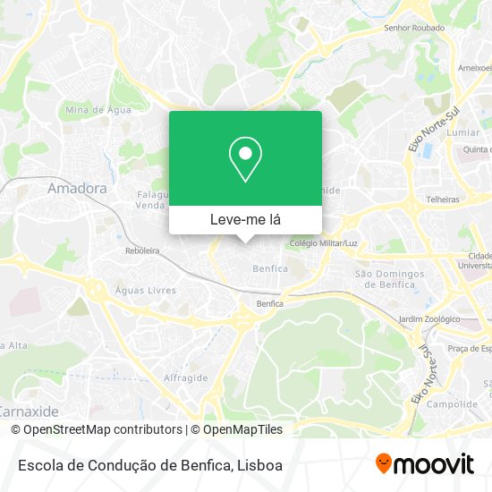 Escola de Condução de Benfica mapa