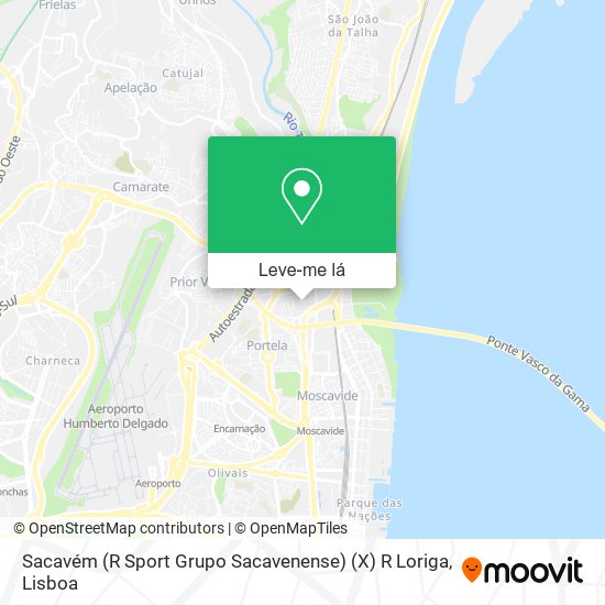 Sacavém (R Sport Grupo Sacavenense) (X) R Loriga mapa