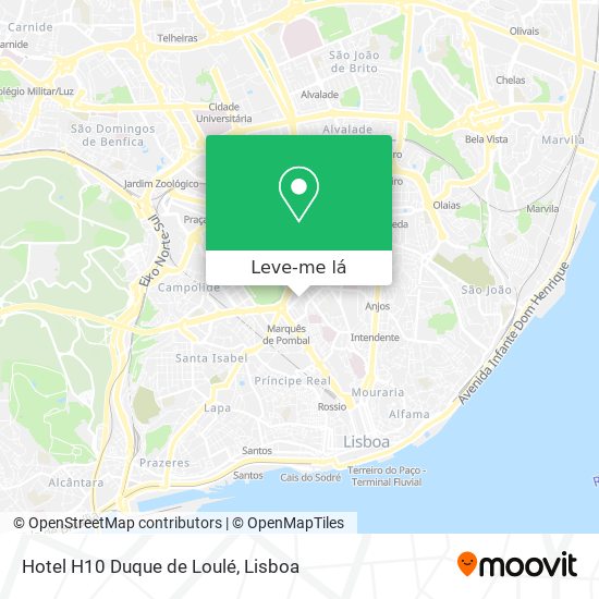 Hotel H10 Duque de Loulé mapa