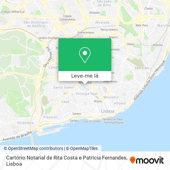 Cartório Notarial de Rita Costa e Patrícia Fernandes mapa