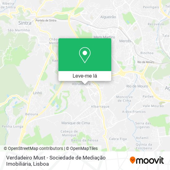 Verdadeiro Must - Sociedade de Mediação Imobiliária mapa