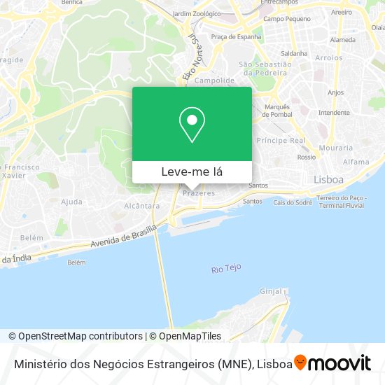 Ministério dos Negócios Estrangeiros (MNE) mapa