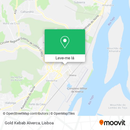 Gold Kebab Alverca mapa