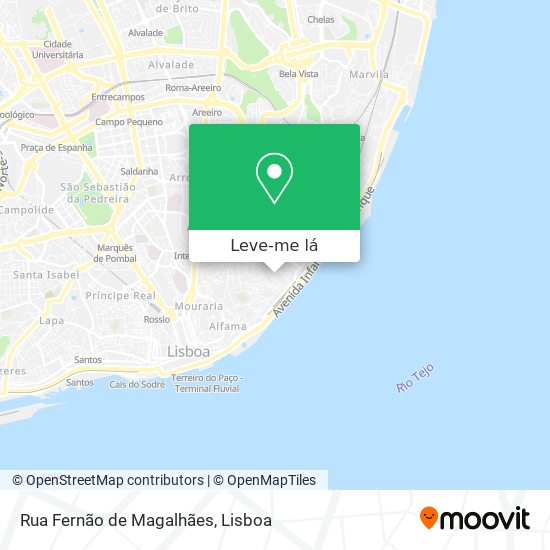 Rua Fernão de Magalhães mapa