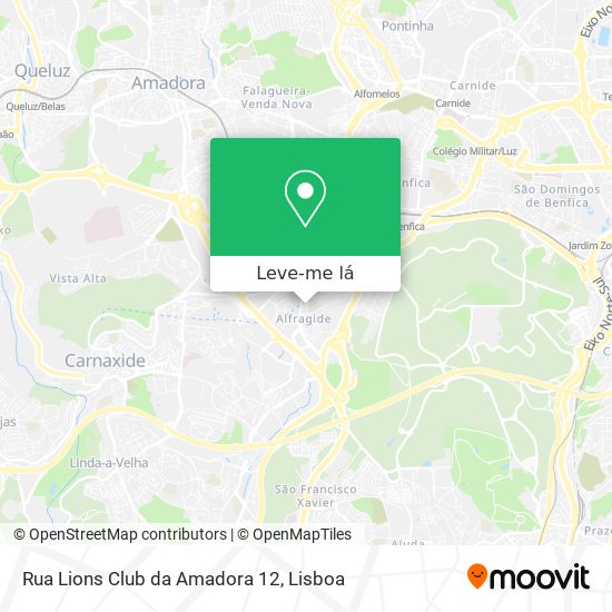 Rua Lions Club da Amadora 12 mapa
