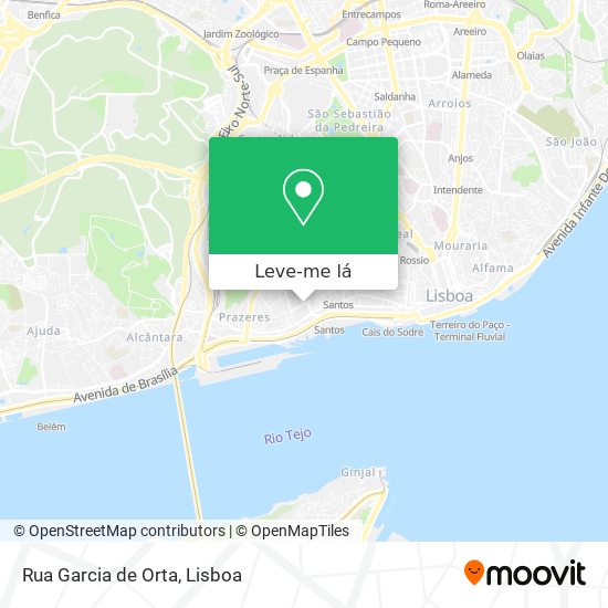 Rua Garcia de Orta mapa