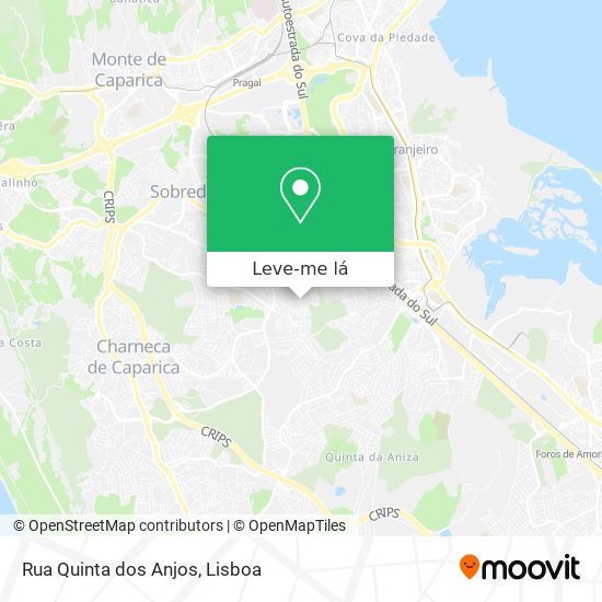 Rua Quinta dos Anjos mapa