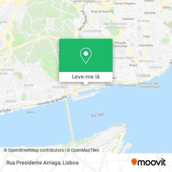Rua Presidente Arriaga mapa