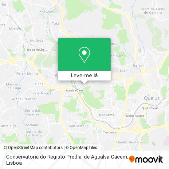 Conservatoria do Registo Predial de Agualva-Cacem mapa