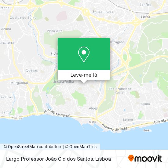 Largo Professor João Cid dos Santos mapa