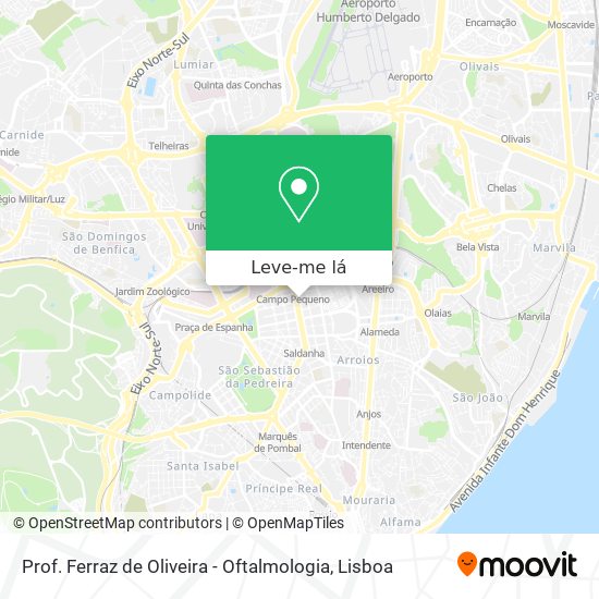 Prof. Ferraz de Oliveira - Oftalmologia mapa