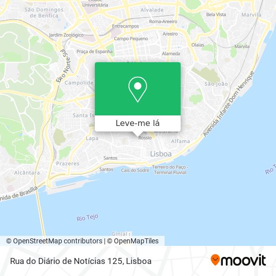 Rua do Diário de Notícias 125 mapa