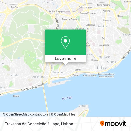 Travessa da Conceição à Lapa mapa