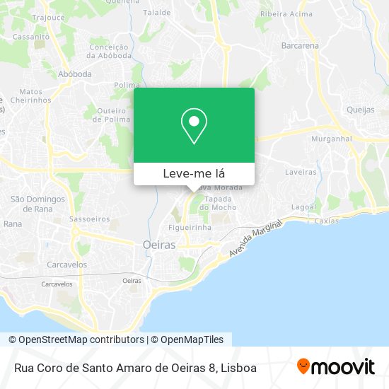 Rua Coro de Santo Amaro de Oeiras 8 mapa