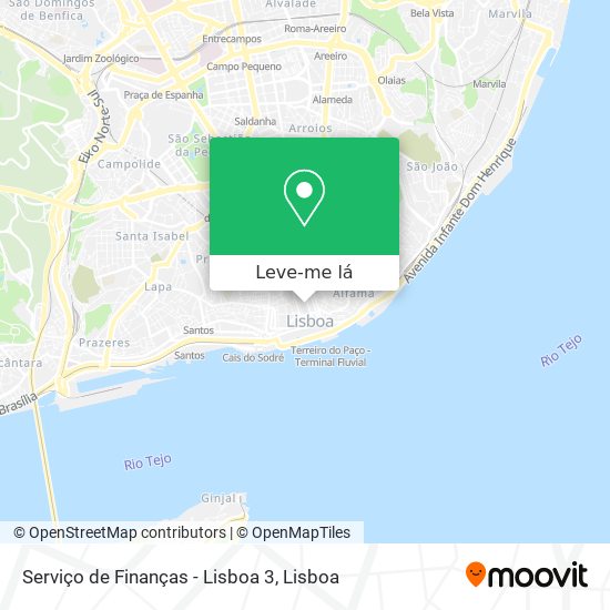 Serviço de Finanças - Lisboa 3 mapa