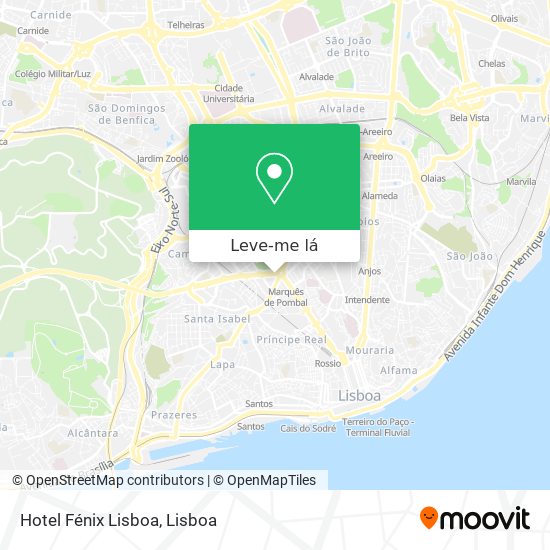Hotel Fénix Lisboa mapa