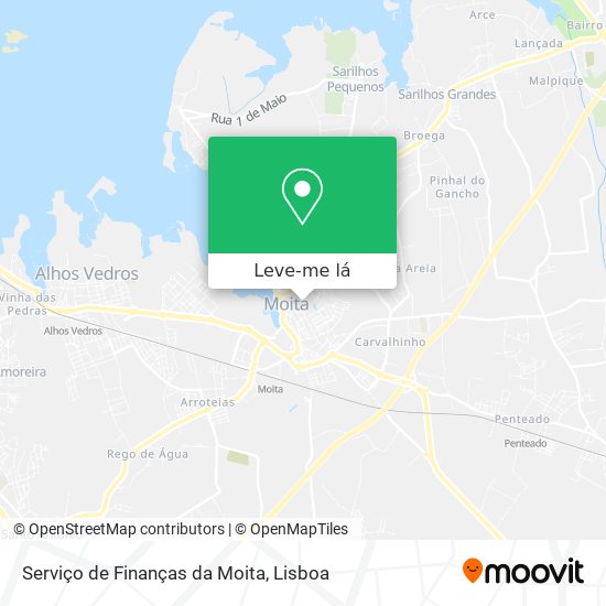 Serviço de Finanças da Moita mapa