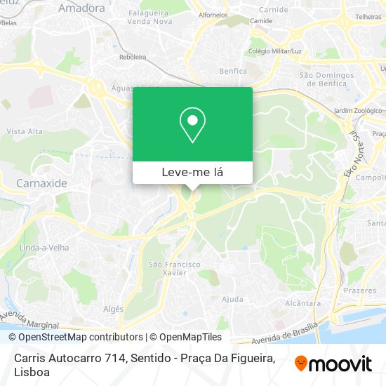 Carris Autocarro 714, Sentido - Praça Da Figueira mapa