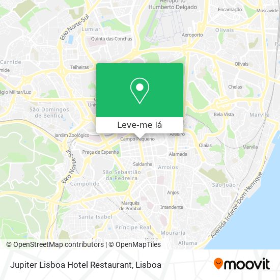 Jupiter Lisboa Hotel Restaurant mapa