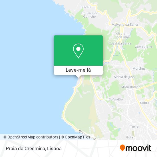 Praia da Cresmina mapa