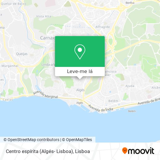 Centro espírita (Algés- Lisboa) mapa