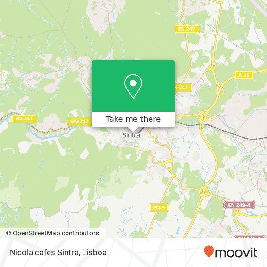 Nicola cafés Sintra mapa