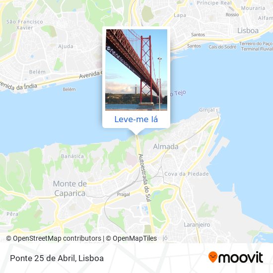 Ponte 25 de Abril mapa