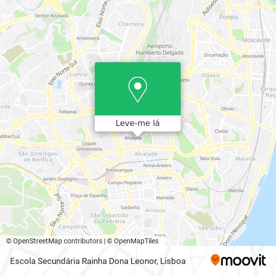 Escola Secundária Rainha Dona Leonor mapa