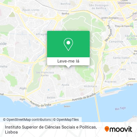 Instituto Superior de Ciências Sociais e Políticas mapa