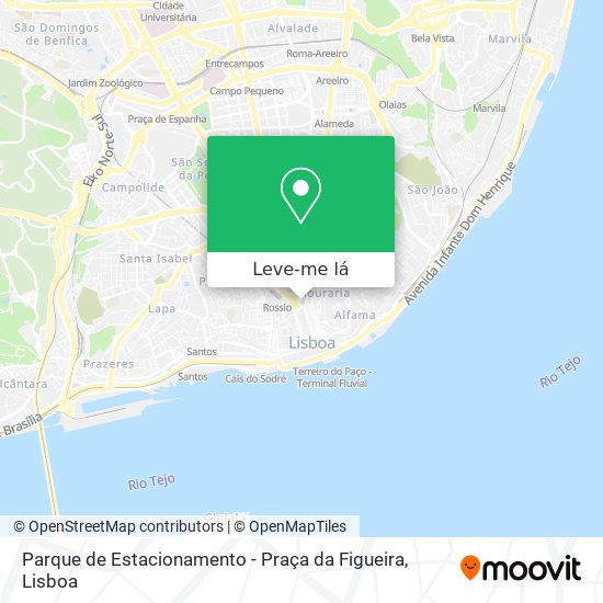 Parque de Estacionamento - Praça da Figueira mapa