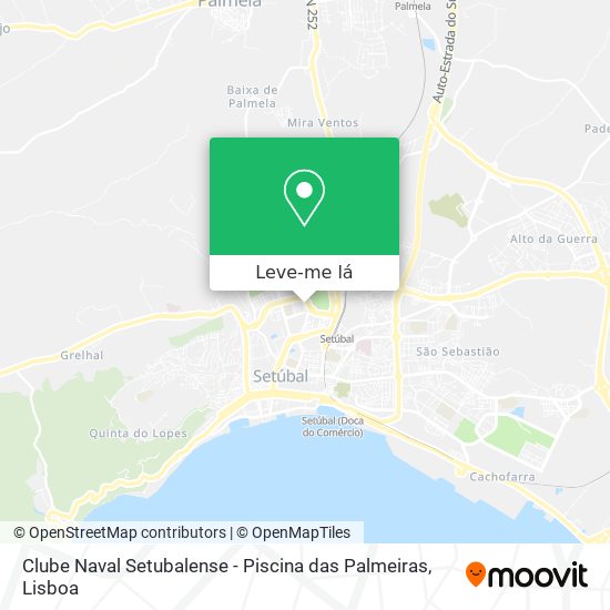Clube Naval Setubalense - Piscina das Palmeiras mapa