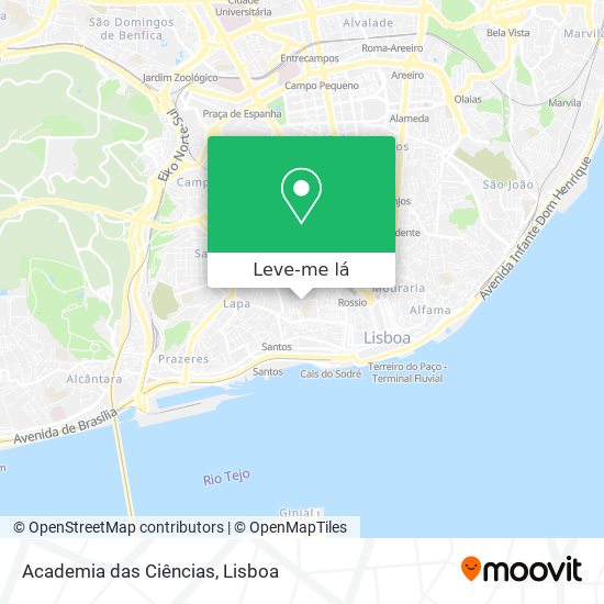 Academia das Ciências mapa