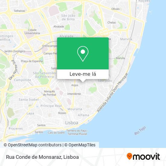 Rua Conde de Monsaraz mapa