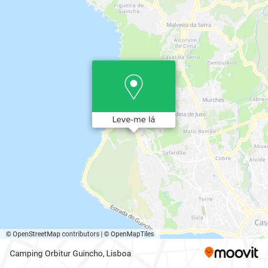 Camping Orbitur Guincho mapa