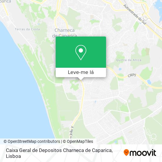 Caixa Geral de Depositos Charneca de Caparica mapa