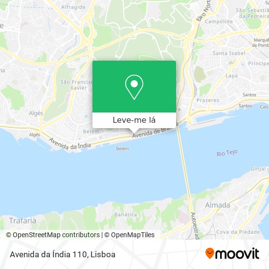 Avenida da Índia 110 mapa