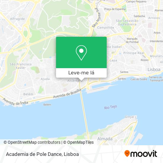 Academia de Pole Dance mapa