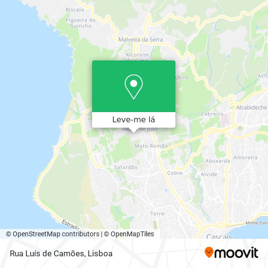 Rua Luís de Camões mapa