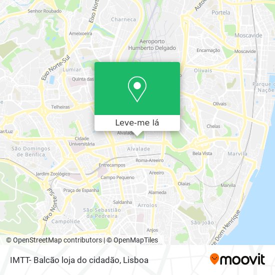 IMTT- Balcão loja do cidadão mapa