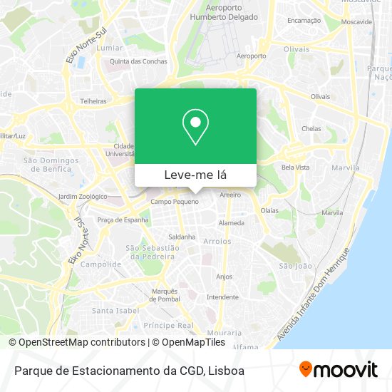 Parque de Estacionamento da CGD mapa