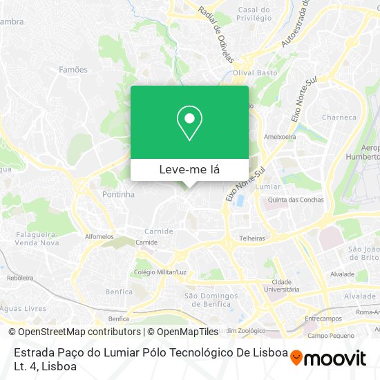 Estrada Paço do Lumiar Pólo Tecnológico De Lisboa Lt. 4 mapa