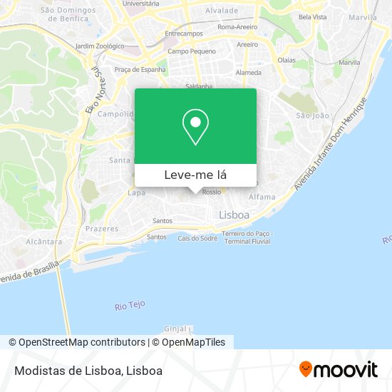 Modistas de Lisboa mapa