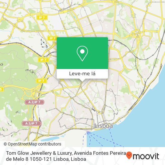 Tom Glow Jewellery & Luxury, Avenida Fontes Pereira de Melo 8 1050-121 Lisboa mapa
