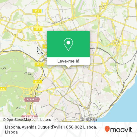 Lisbona, Avenida Duque d'Ávila 1050-082 Lisboa mapa