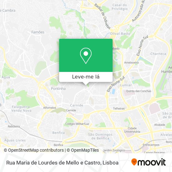 Rua Maria de Lourdes de Mello e Castro mapa