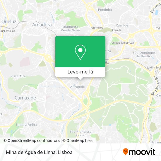 Mina de Água de Linha mapa