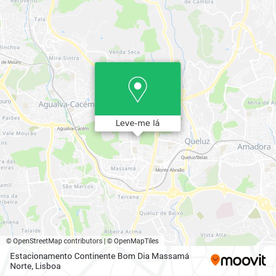 Estacionamento Continente Bom Dia Massamá Norte mapa